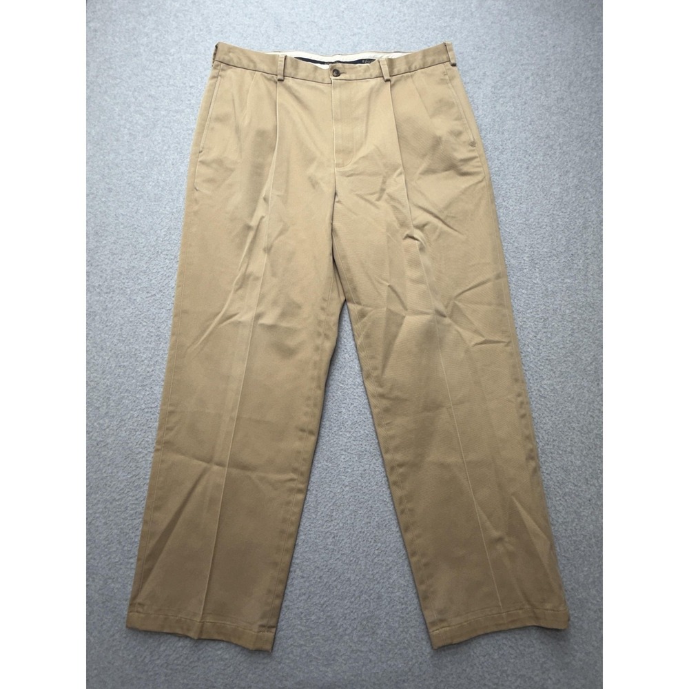 Brooks Brothers Pants‎ Mens 37x30 Beige Advantage Chino Elliot Pleated Casual